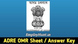 ADRE OMR Sheet Answer Key