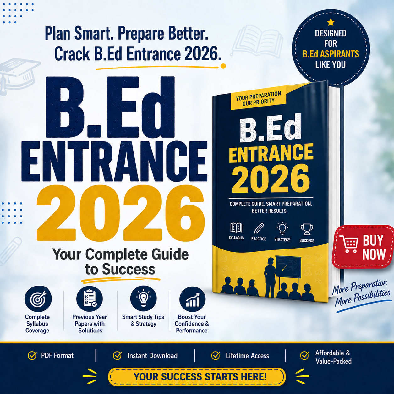 B.Ed Entrance Examination 2026 – Full Length Mock Test (100 Questions, PDF)